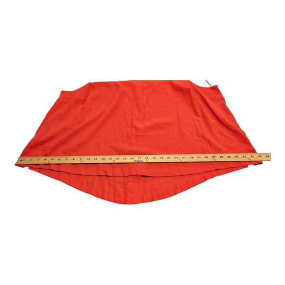 LC Lauren Conrad Tank Top Womens Size 3X Red Linen Blend Hi-Lo Hem Beach Summer - Picture 9 of 9